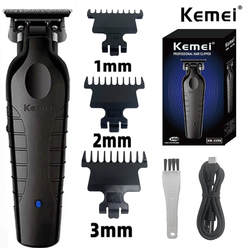 2299 Barber Cordless Hair Trimmer 0Mm Zero Gapped Carving Clipper Professional Electric Finish Cutting Machine