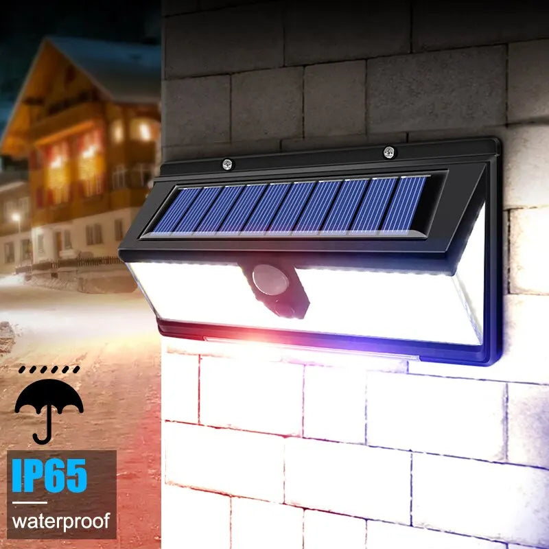 190Led Solar Led Light Outdoor Garden Decoration Wall Lamp with 4 Mode IP65 Waterproof Solar Motion Sensor Light for Yard Door