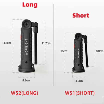 New Portable COB LED Flashlight USB Rechargeable Work Light Magnetic Lanterna Hanging Lamp with Built-In Battery Camping Torch