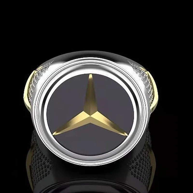 Creative Personality Logo Men'S Ring European and American Punk Style Punk Hip Hop Ring