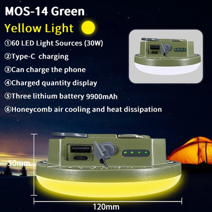 MOSLIGHTING 9900Mah Rechargeable Powerful Light Camping Lantern with Magnet Strong Light Portable Flashlight Tent Lamp Work LED