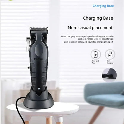 Professional Hair Clippers for Men Cord/Cordless Hair Cutting Kits Hair Beard Trimmer T Blade Barber Clippers KM-2296