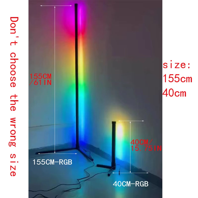RGB Dream Color Floor Lamp with Music Sync Modern 16 Million Color Changing Standing Mood Light for Bedroom Living Room