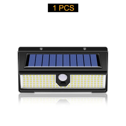 190Led Solar Led Light Outdoor Garden Decoration Wall Lamp with 4 Mode IP65 Waterproof Solar Motion Sensor Light for Yard Door