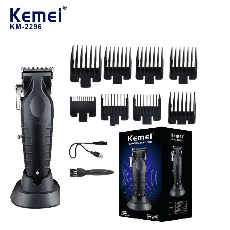 Professional Hair Clippers for Men Cord/Cordless Hair Cutting Kits Hair Beard Trimmer T Blade Barber Clippers KM-2296