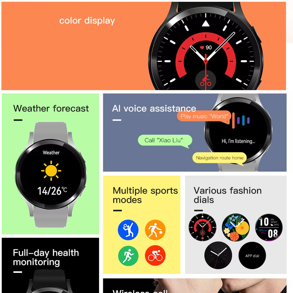 2025 New Bluetooth Call Smart Watches Pro 1.32” Inch 160*160 Custom Dials Sport Men and Woman Health Monitor Smartwatch for Man
