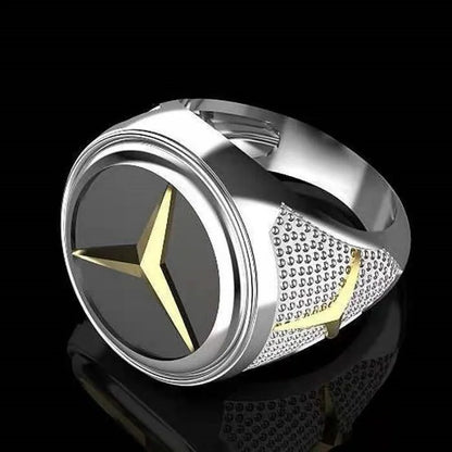 Creative Personality Logo Men'S Ring European and American Punk Style Punk Hip Hop Ring