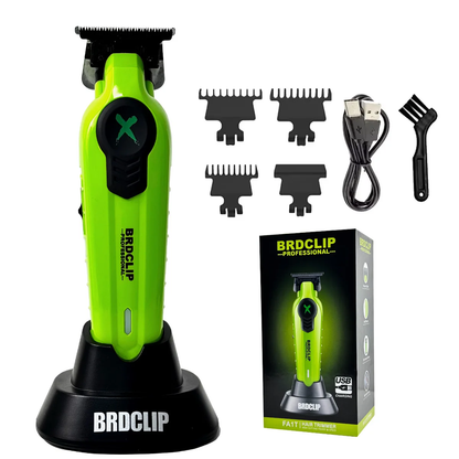 New 2025  FA1T Green Professional Hair Trimmer Barber Carving Gradient Finish Machine Electric Clipper with Charger Stand