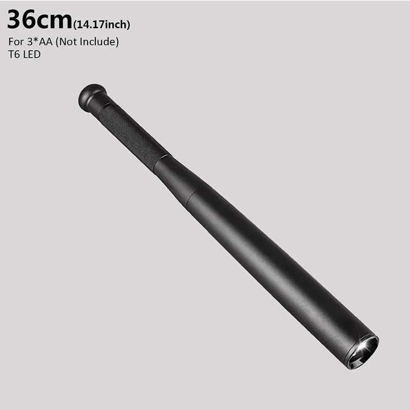 Baseball Bat LED Flashlight Waterproof Super Bright Baton Aluminium Alloy Torch for Emergency Self Defens Outdoor Lighting