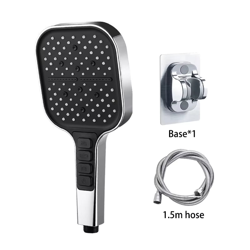 Large Shower Head 7 Modes Adjustable Shower Head Bathroom High-Pressure Water-Saving Shower Mixer Nozzles Bathroom Accessories