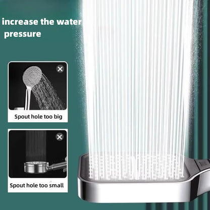 Large Shower Head 7 Modes Adjustable Shower Head Bathroom High-Pressure Water-Saving Shower Mixer Nozzles Bathroom Accessories