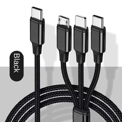 Type-C Three-In-One Charging Line PD One-Minute Three-Vehicle Fast Charging Line