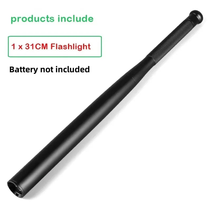 Baseball Bat LED Flashlight Waterproof Super Bright Baton Aluminium Alloy Torch for Emergency Self Defens Outdoor Lighting