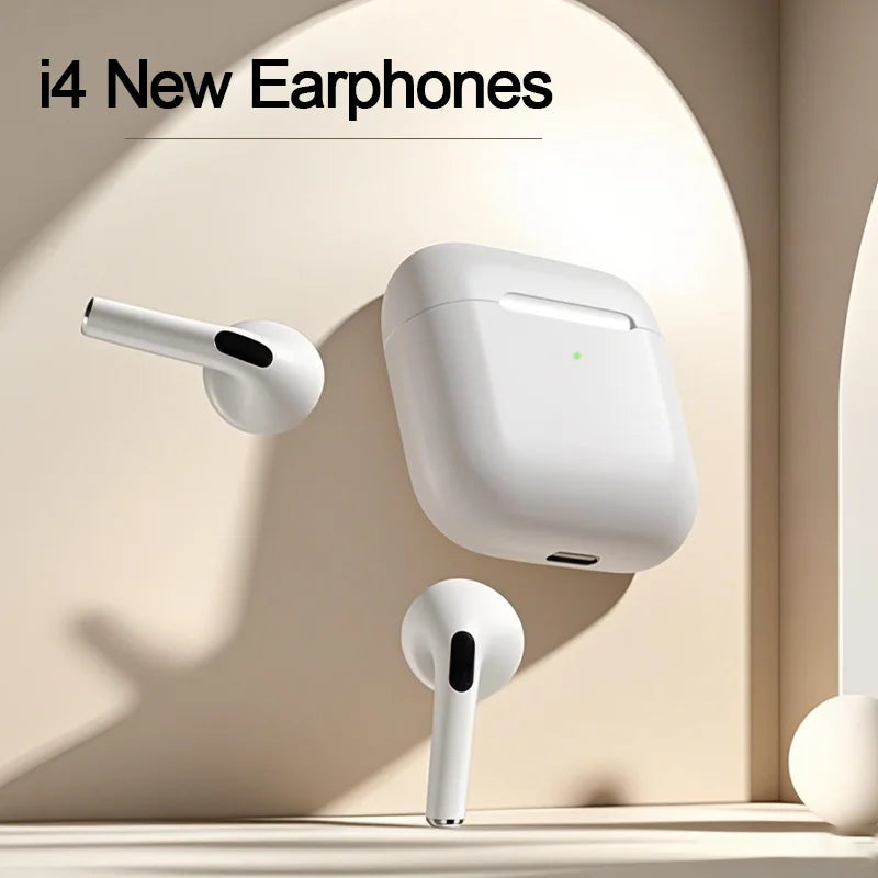I4 True Wireless Earphones Dual Ear in Ear Headphones Ultra Long Standby Running Bass Sports Earburds Music Headset with Mic
