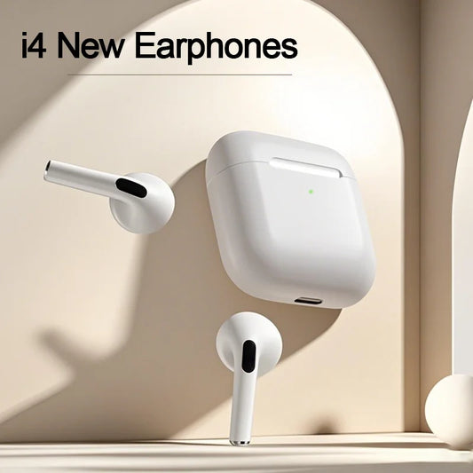 I4 True Wireless Earphones Dual Ear in Ear Headphones Ultra Long Standby Running Bass Sports Earburds Music Headset with Mic